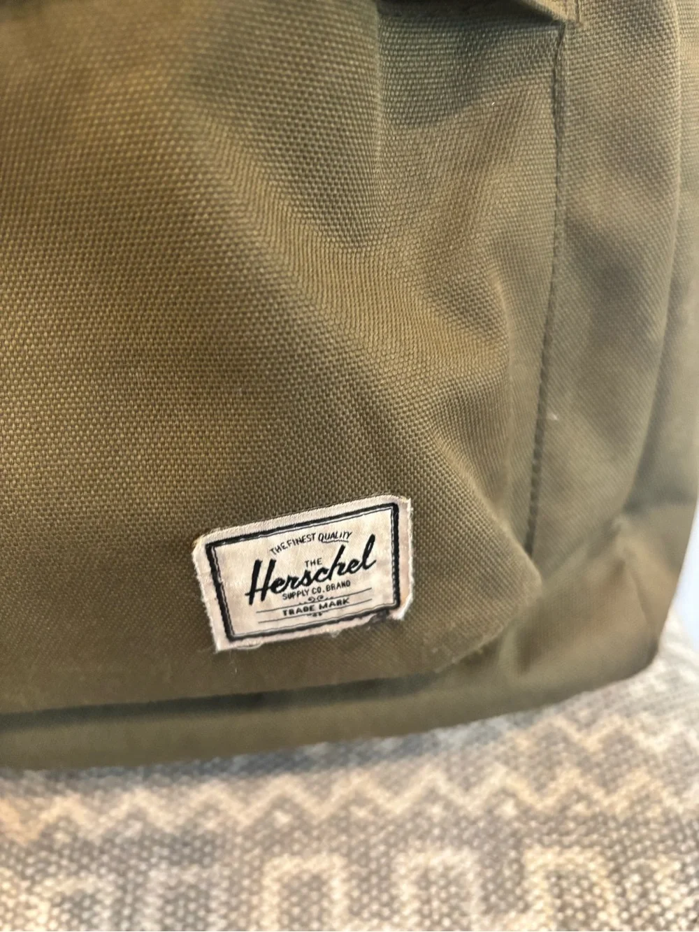 Herschel Supply Company Olive Green Canvas Backpack